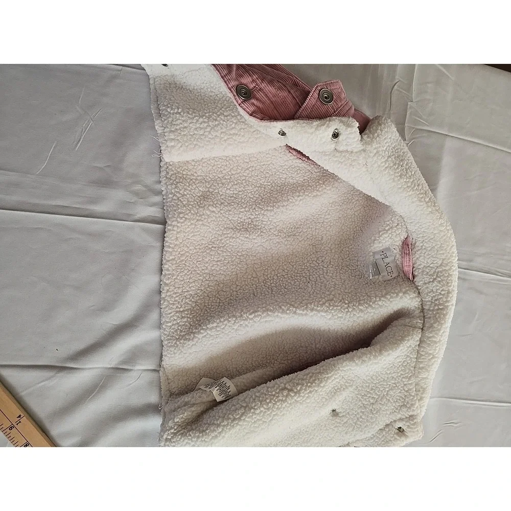 TCP‎ Children's Place Girls Corduroy  Jacket Pink Size 4 Sherpa Lined Coat
